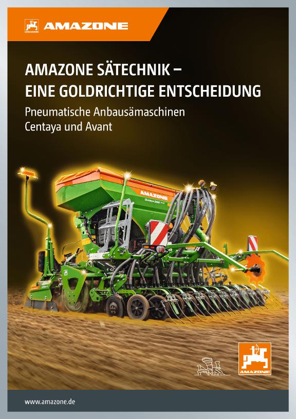 Kundenstopper „AMAZONE Sätechnik – Eine goldrichtige Entscheidung“, A1