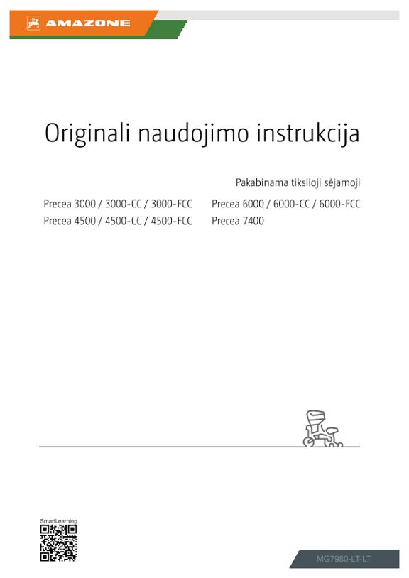 Naudojimo instrukcija Precea 3000, 4500, 6000; -CC, -FCC; 7400
