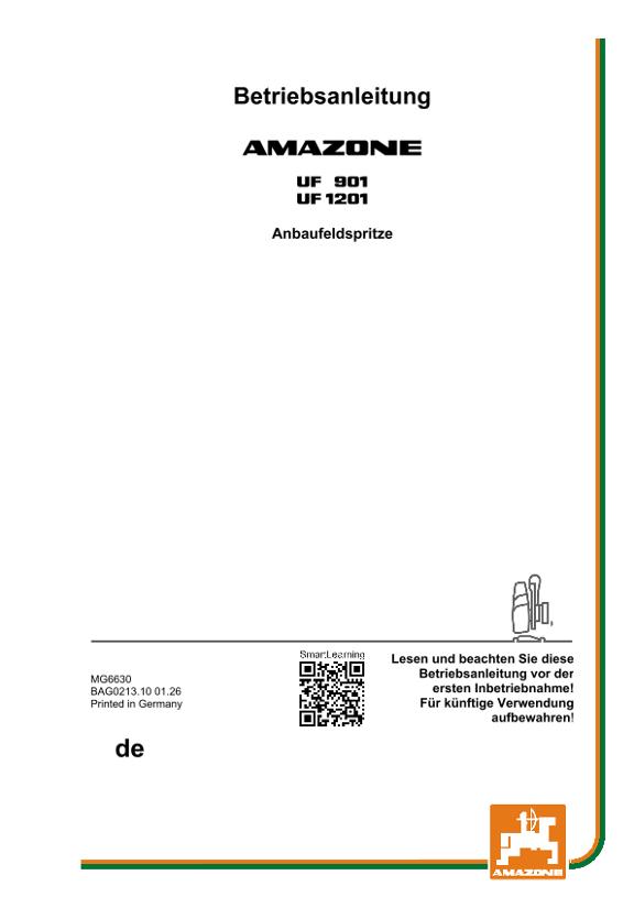 Betriebsanleitung UF 901, 1201; UF1