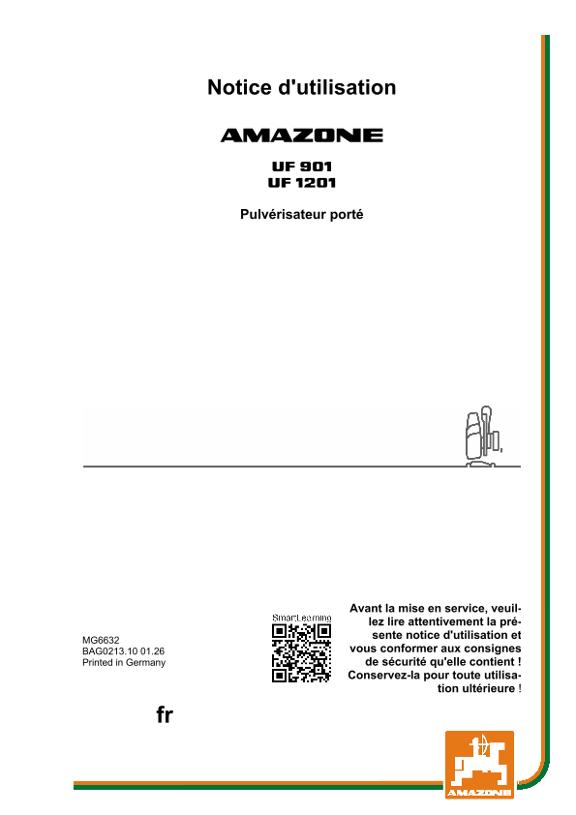 Notice d’utilisation UF 901, 1201; UF1