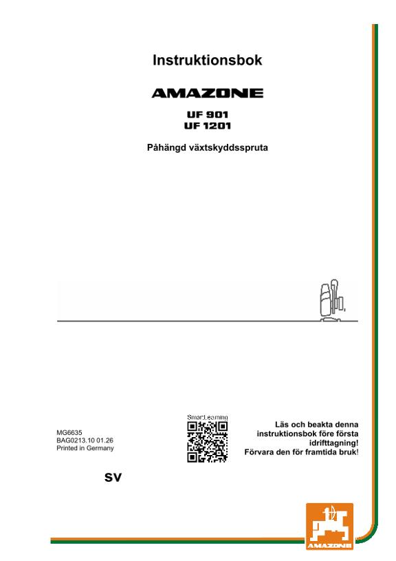 Bruksanvisning UF 901, 1201; UF1