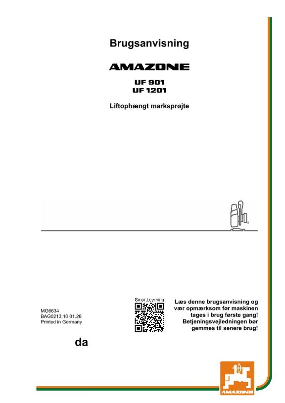 Brugsanvisning UF 901, 1201; UF1
