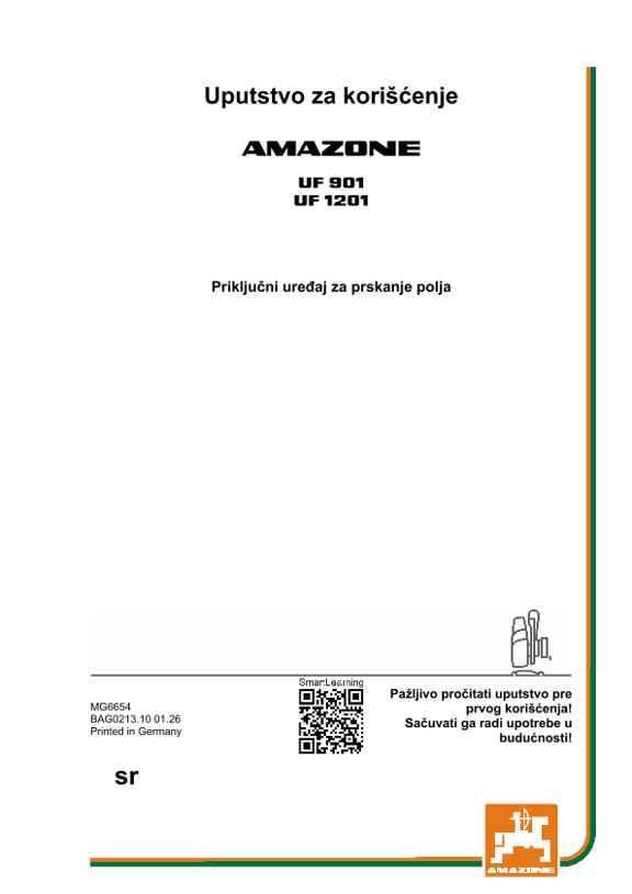 Uputstvo za upotrebu UF 901, 1201; UF1