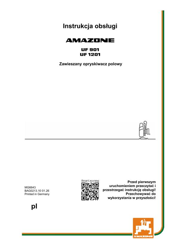 Instrukcje obsługi UF 901, 1201; UF1