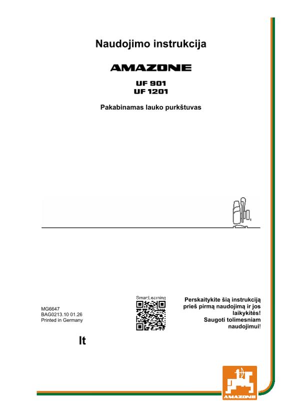 Naudojimo instrukcija UF 901, 1201; UF1