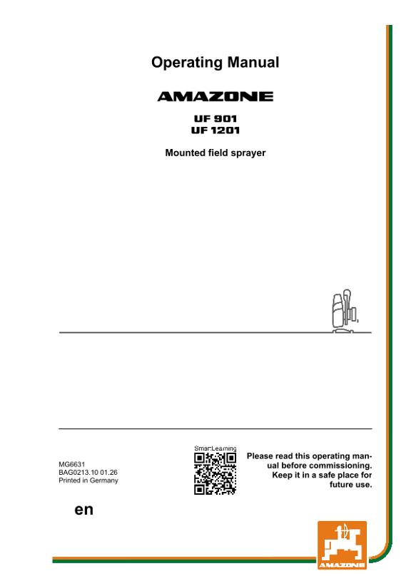Operating manual UF 901, 1201; UF1