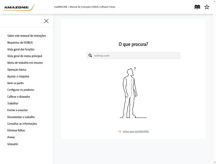 Manual de instruções ISOBUS-Software Precea