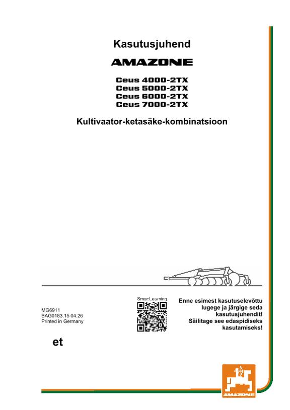 Kasutusjuhend CEUS 4000-2TX, 5000-2TX, 6000-2TX, 7000-2TX; CEU