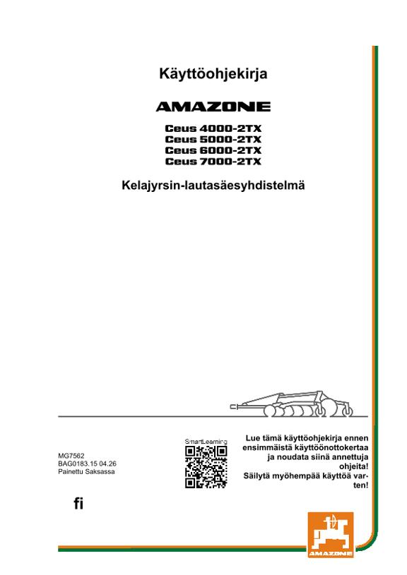 Käyttöohje CEUS 4000-2TX, 5000-2TX, 6000-2TX, 7000-2TX; CEU