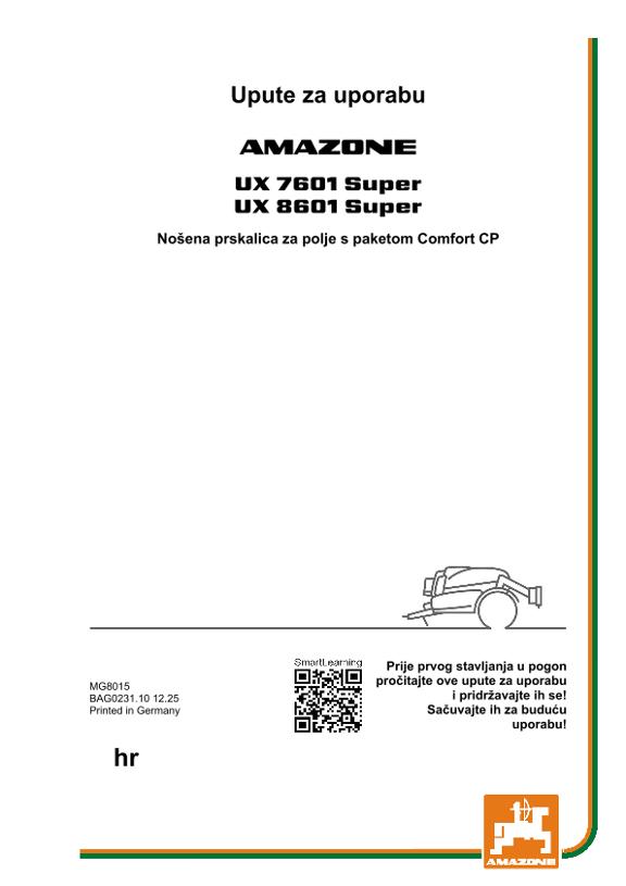 Upute za uporabu UX 7601, UX 8601; UX1