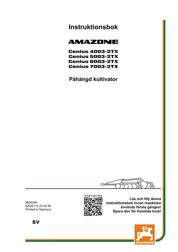 Bruksanvisning Cenius 4003-2TX, 5003-2TX, 6003-2TX, 7003-2TX; CXS