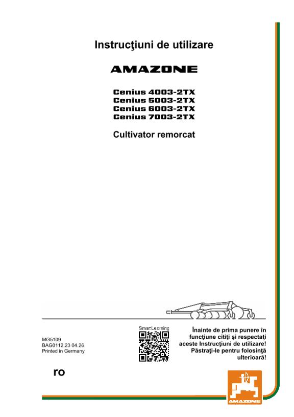Instrucțiuni de utilizare Cenius 4003-2TX, 5003-2TX, 6003-2TX, 7003-2TX; CXS