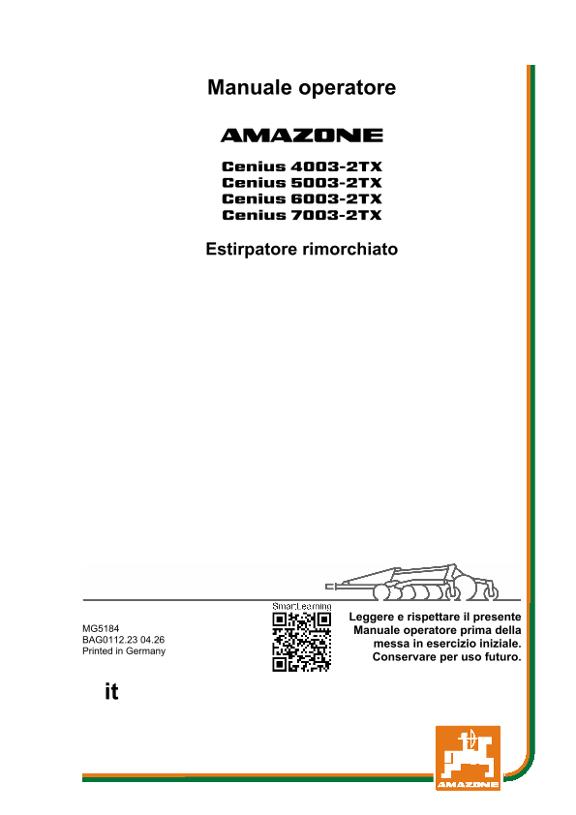 Istruzioni per l'uso Cenius 4003-2TX, 5003-2TX, 6003-2TX, 7003-2TX; CXS