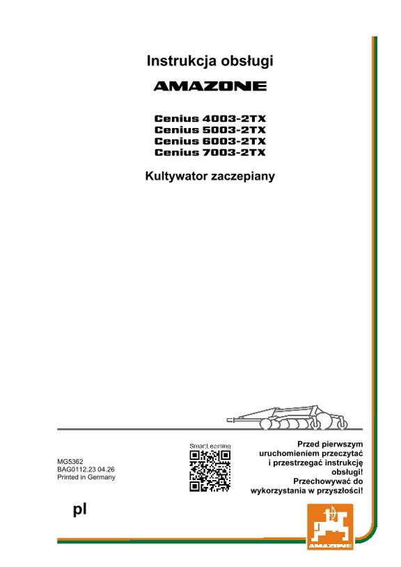 Instrukcje obsługi Cenius 4003-2TX, 5003-2TX, 6003-2TX, 7003-2TX; CXS