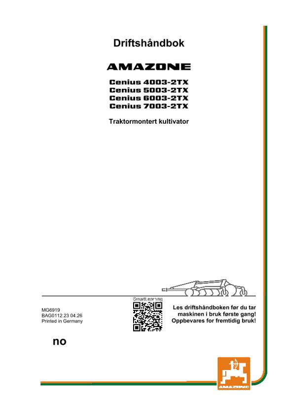 Bruksanvisning Cenius 4003-2TX, 5003-2TX, 6003-2TX, 7003-2TX; CXS
