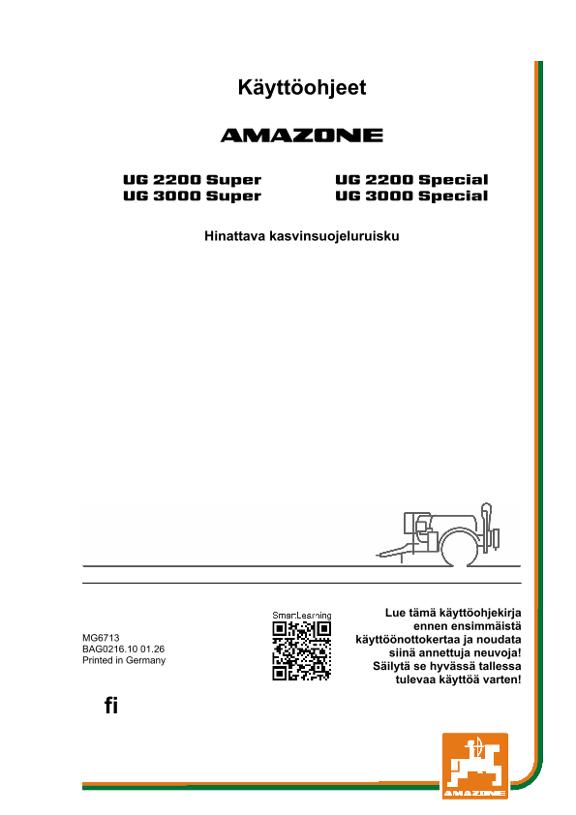 Käyttöohje UG 2200,3000; Super; Special; UG0