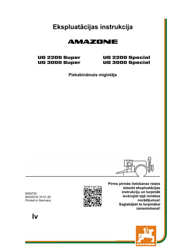 Lietošanas instrukcija UG 2200,3000; Super; Special; UG0
