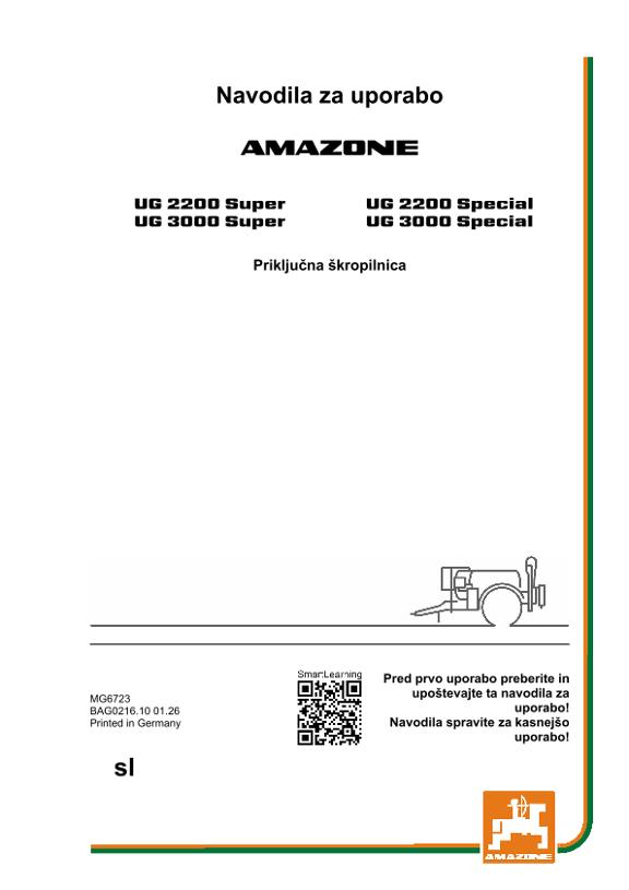 Navodila za uporabo UG 2200,3000; Super; Special; UG0
