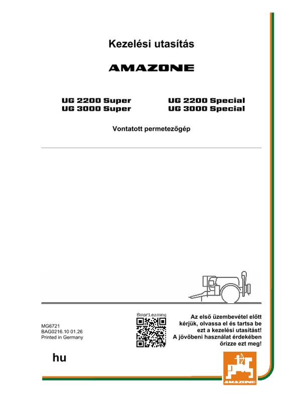 Használati útmutató UG 2200,3000; Super; Special; UG0
