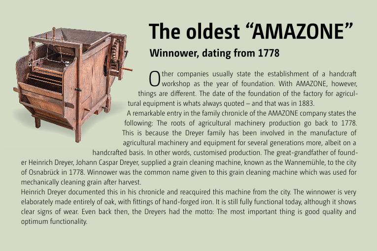 Sticker "The oldest AMAZONE" 270 x 180 mm