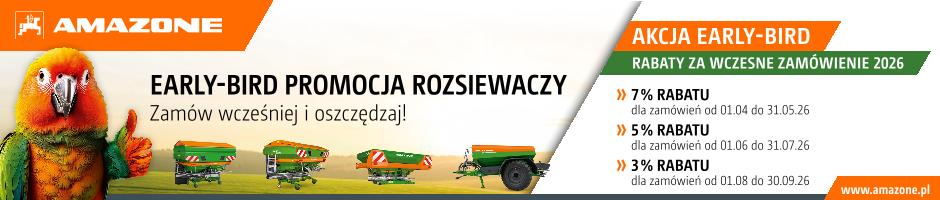 Anzeige Early-Bird-Aktion "EARLY-BIRD PROMOCJA ROZSIEWACZY", 940x200pix, RGB, pl