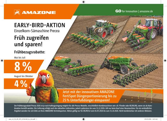 Anzeige EARLY-BIRD-AKTION Precea 2026, j210x148, 4c, de