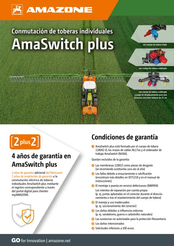 Conmutación de toberas individuales AmaSwitch plus