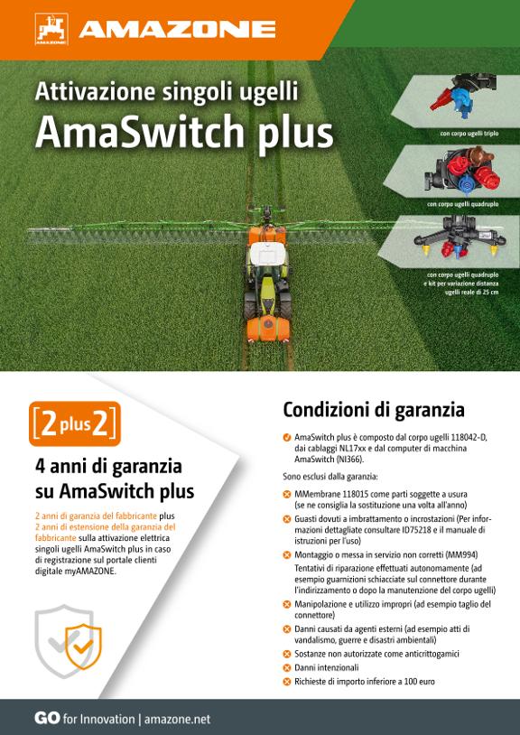 Attivazione singoli ugelli AmaSwitch plus