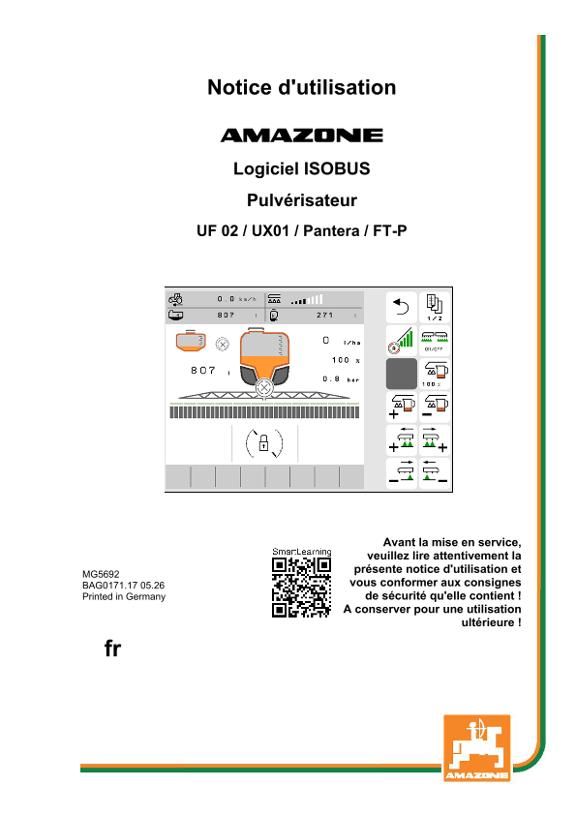 Notice d’utilisation ISOBUS-Software UX1;UF2; PA4