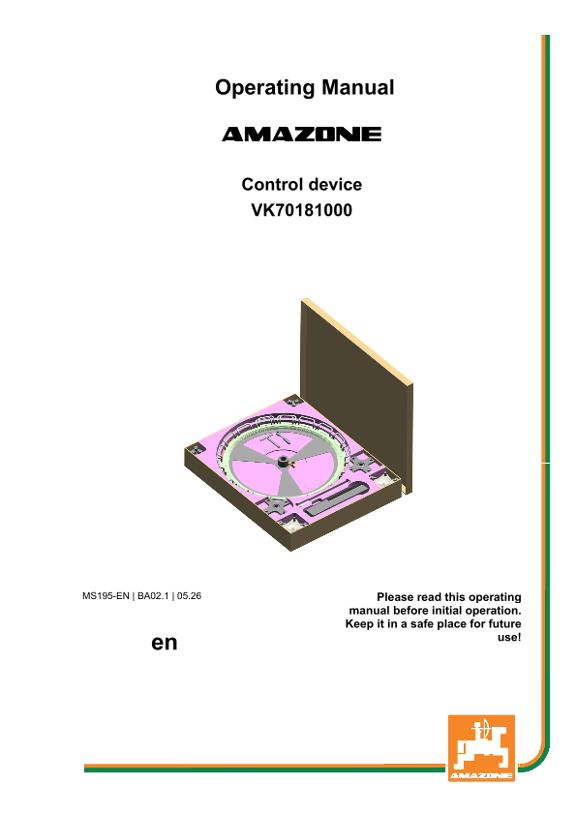 Operating manual Kontrollvorrichtung Lagerzapfen Walzen