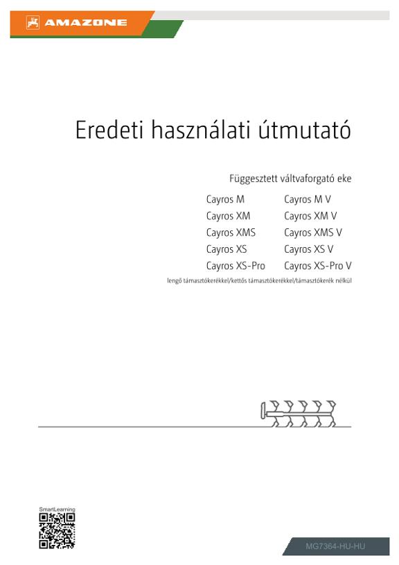 Használati útmutató Cayros; Cayros V; mit Pendelrad, Doppelstützrad, ohne Stützrad; PVN