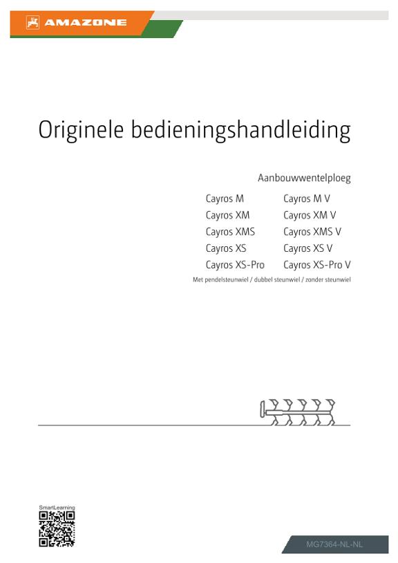 Gebruiksaanwijzing Cayros; Cayros V; mit Pendelrad, Doppelstützrad, ohne Stützrad; PVN