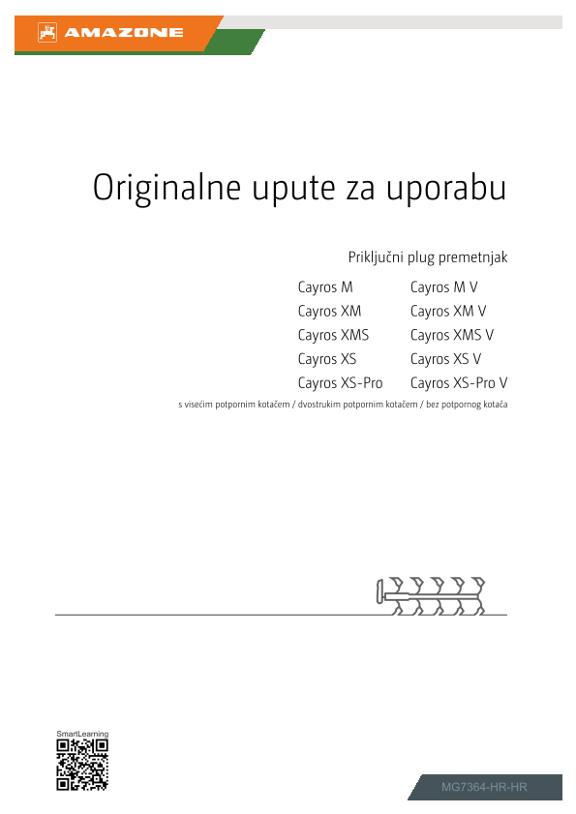 Upute za uporabu Cayros; Cayros V; mit Pendelrad, Doppelstützrad, ohne Stützrad; PVN
