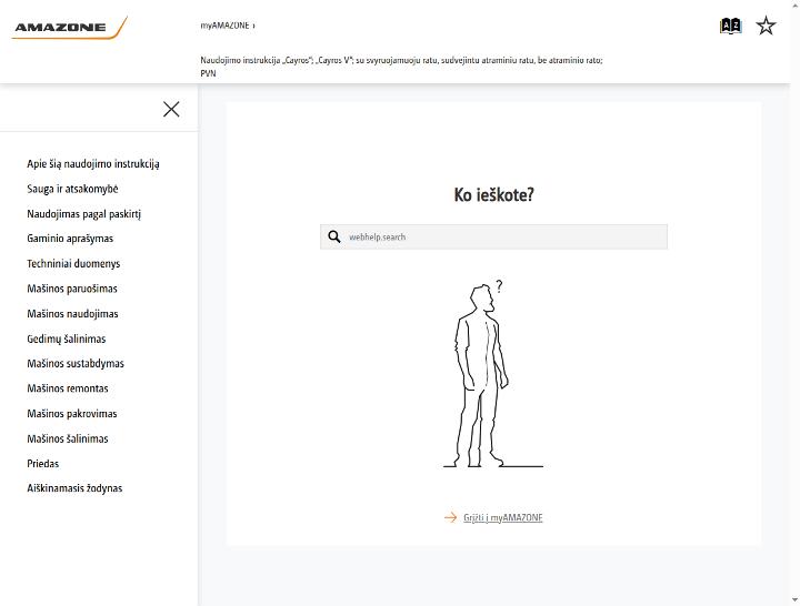 Naudojimo instrukcija Cayros; Cayros V; mit Pendelrad, Doppelstützrad, ohne Stützrad; PVN