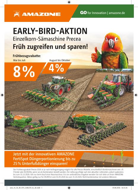Anzeige EARLY-BIRD-AKTION Precea 2026, j148x210, 4c, de