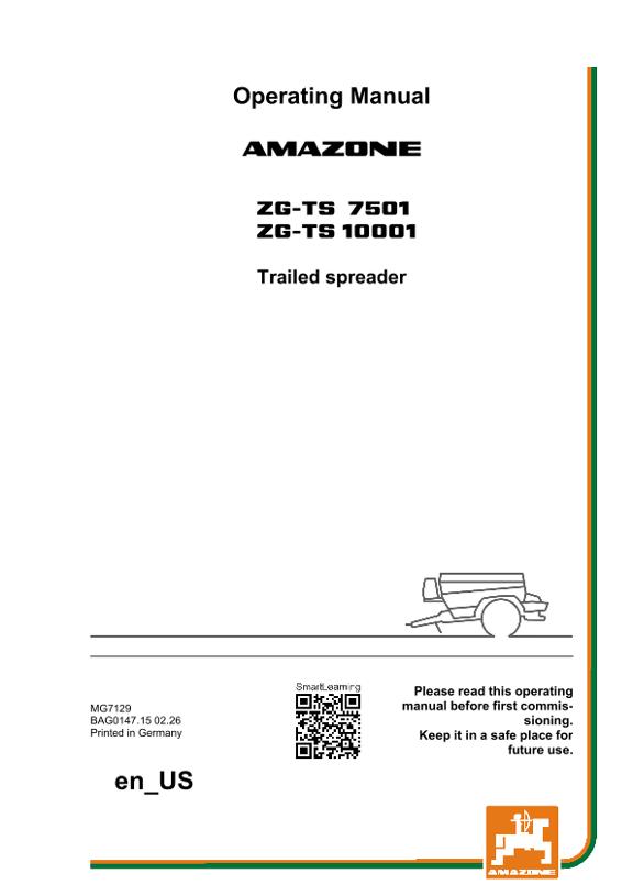 Operating manual ZG-TS 7501 / 10001