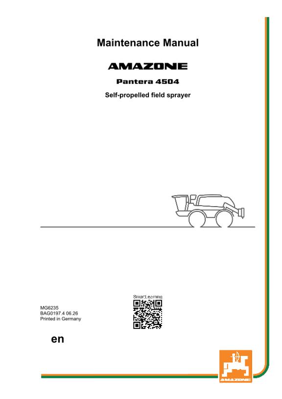 Operating manual WARTUNGSHEFT PANTERA 4504