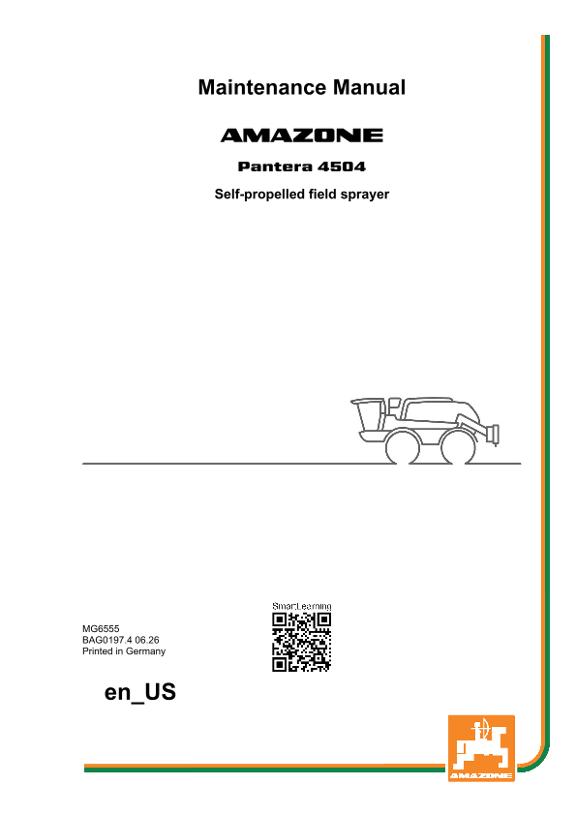 Operating manual WARTUNGSHEFT PANTERA 4504