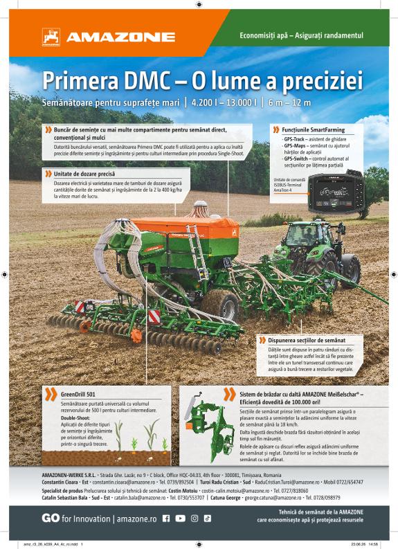Anzeige „Primera DMC – O lume a preciziei“, A4, 4c, ro