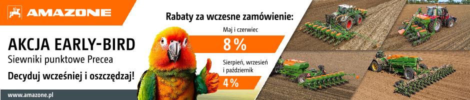 Anzeige Early-Bird-Aktion "AKCJA EARLY-BIRD Siewniki punktowe Precea", 940x200pix, RGB, pl