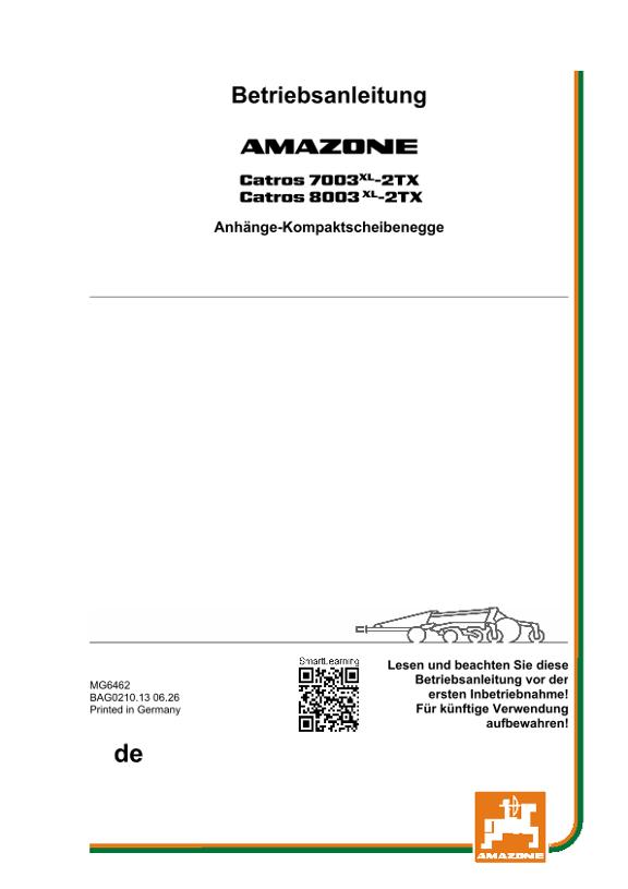 Betriebsanleitung CatrosXL&nbsp;03-2TX