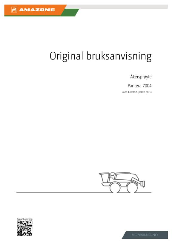 Bruksanvisning Pantera 7004; med Comfort-pakke pluss