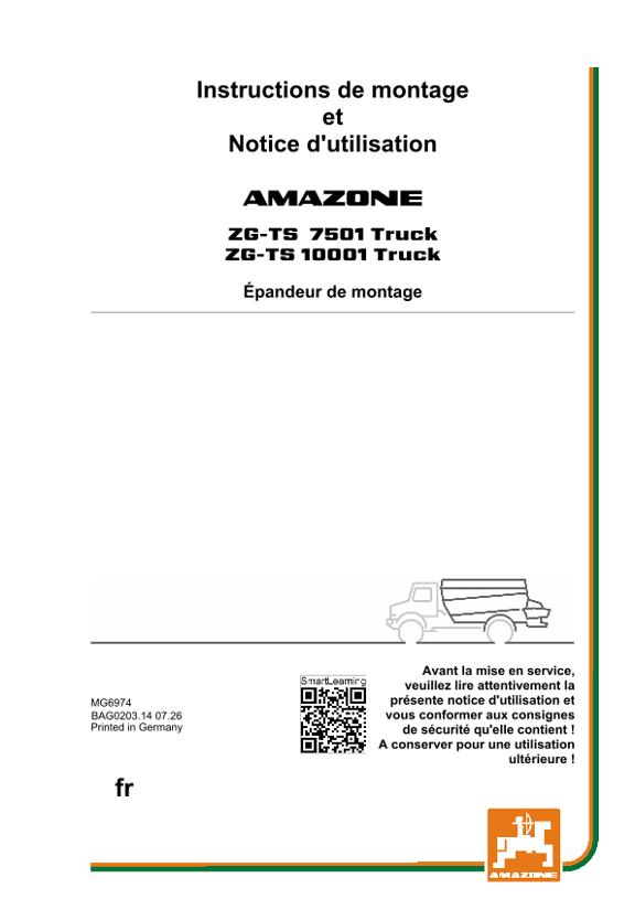 Notice d’utilisation ZG-TS 7501,10001 Truck ; n° de série ZG1*