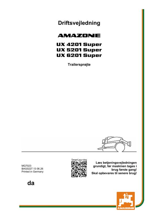 Brugsanvisning UX 4201, 5201, 6201; Super; Serial-No. UX1*