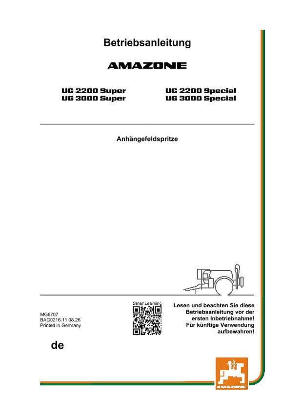 Betriebsanleitung UG 2200,3000; Super; Special