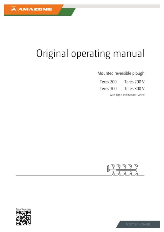Operating manual Teres 200, 300; 200 V, 300 V; with combination wheel