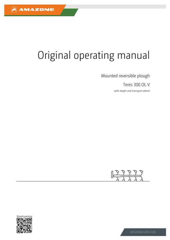 Operating manual Teres 300 OL V; with combination wheel