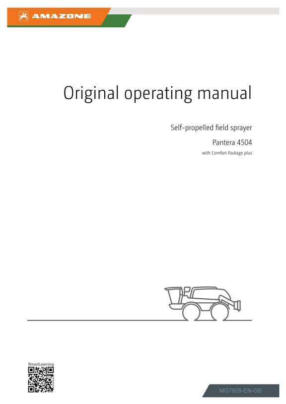 Operating manual Pantera 4504; with Comfort package plus; Serial No. SA0*
