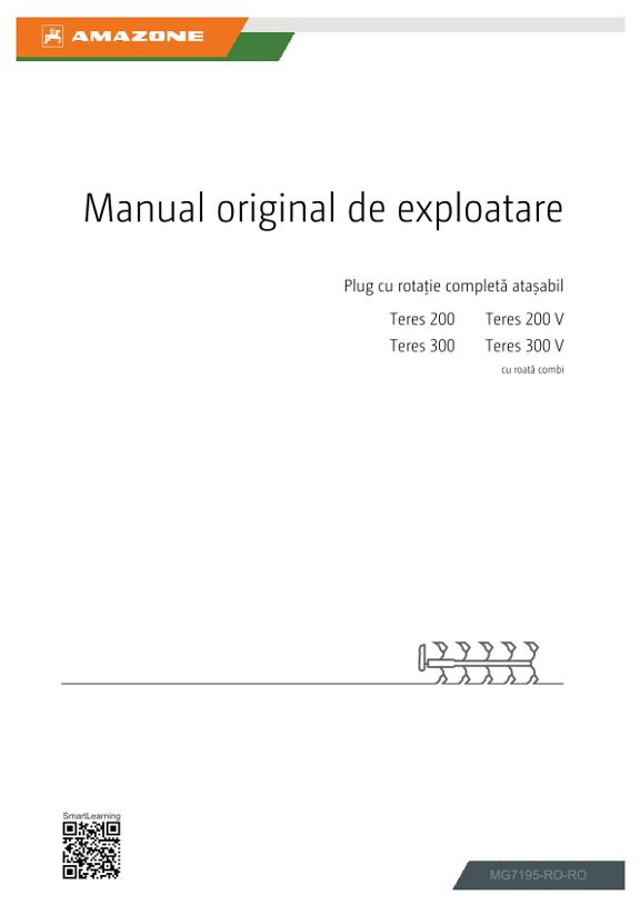 Instrucțiuni de utilizare Teres 200, 300; 200 V, 300 V; cu roată combinată
