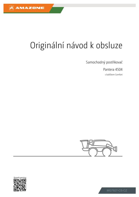 Návod k obsluze Pantera 4504; s paketem Comfort; sériové č. SA0
